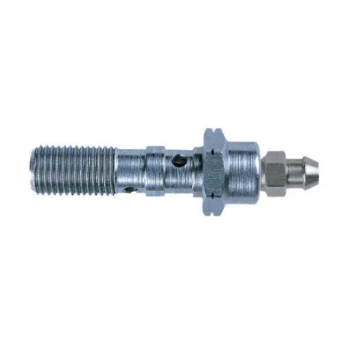 Banjo bolt with bleed nipple - Double - Steel